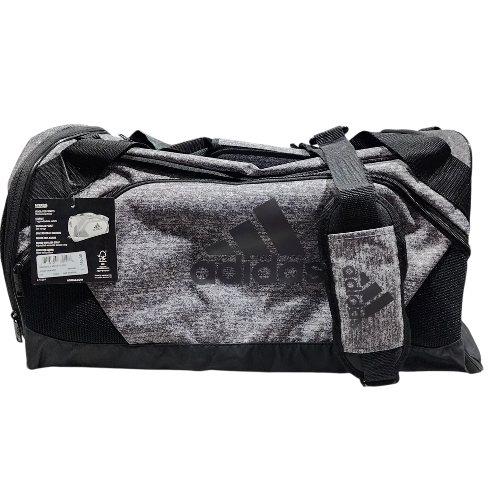 Adidas Black and Gray Men's Duffel Bag